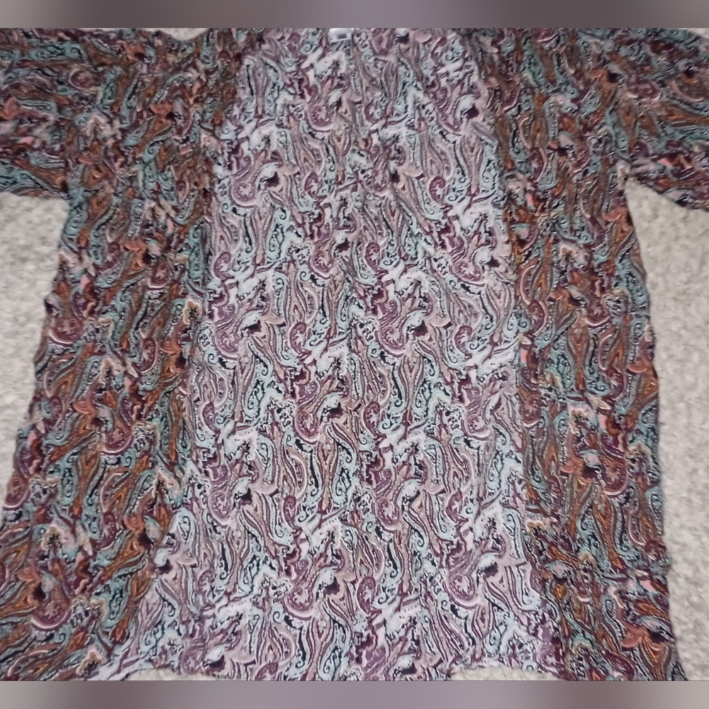 Women's Unbranded Open Front Top Sz XXL-XXXL Multicolor Shortsleeve Colorful